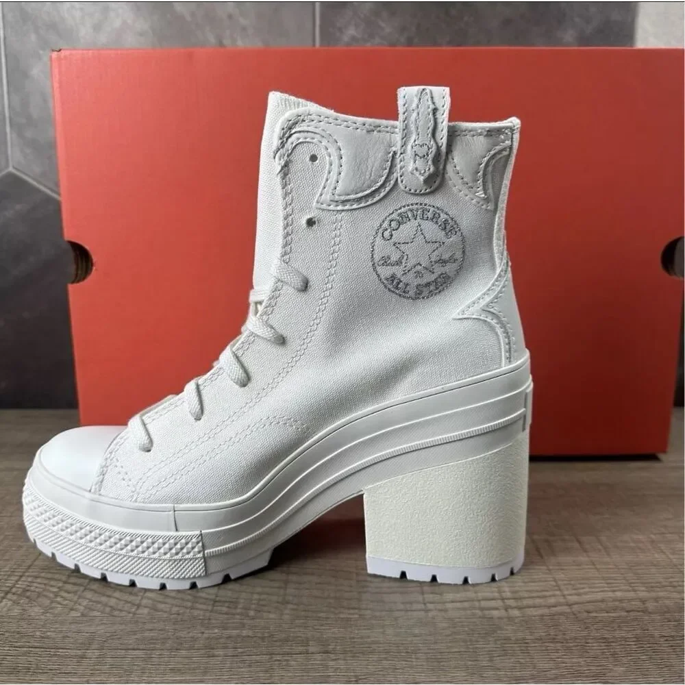 Converse Chuck 70 De Luxe Heel Western Hi Platform A10335C VIN White Women 9 NWB - Picture 8 of 10